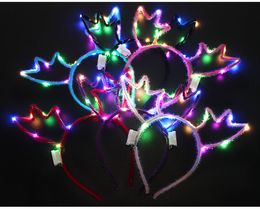Luminous Antler Hoop Christmas Led Hair Flash Head Decoration Scenic Area Concert Activities Wholesa Led Rave Toy