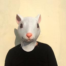 Da Uomo Donna Ratto Topo in Gomma Maschera Animale Halloween Costume Vestito