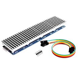 Freeshipping 10pcs/lot MAX7219 Dot Matrix Module Microcontroller 4 In One Display with 5P Line