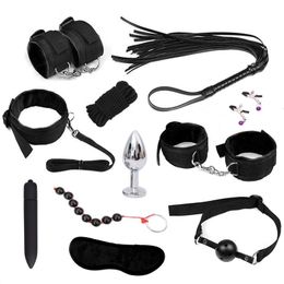 Sex Toys for Couples Exotic Accessories Nylon BDSM Sex Bondage Set Sexy Lingerie Hand s Whip Rope Anal Vibrator Sex Products Y191203