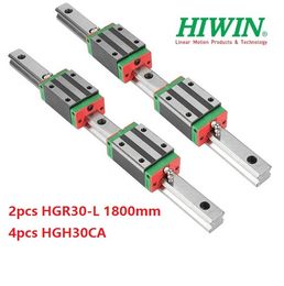 2pcs Original New HIWIN HGR30 - 1800mm linear guide/rail + 4pcs HGH30CA linear narrow blocks for cnc router parts