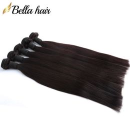 8 30 5pcs indian virgin human hair wefts natural Colour weave straight hair extensions double weft bulk wholesale bellahair