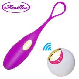 Wireless Remote Control Vibrating Love Egg Bullet Vibrators Body Massager Silicone Usb Charged Adult Sex Toys For Woman Y19062002