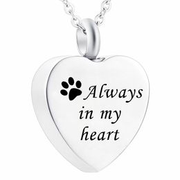 Pet Memorial ash Necklace pet Memorial Cremation Urn Pet Necklace for Ashes Dog Cat Memorial Jewellery Pendant Cremation Paw Print