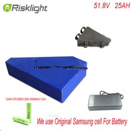 Electric Bicycle 52V 25Ah Lithium ion Battery 1500W E-bike Triangle Battery Pack 14S Batteries