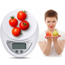 100pcs 5kg 1g B05 LED Digital Electronic Kitchen Scale Portable Postal Weight Scales Cooking Food Weighing Baking