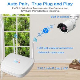 4CH WIFI Wireless CCTV Surveillance System Kit 1080P NVR IP Security Camera System Video Surveillance Kit