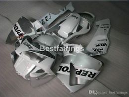 Injection Moulding plastic fairing kit for Honda CBR600RR 03 04 white silver fairings set CBR600RR 2003 2004 JK04