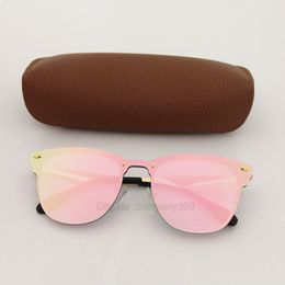 Wholesale- Top quality Sunglasses for Women Fashion Vassl Gold Metal Frame Red Colourful Sun glasses Eyewear Come Brown Box