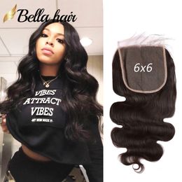 4X4 5X5 6X6 Brazilian Top Lace Closures HD Human Virgin Hair Weaves Pre Plucked Closure With Baby Hair Straight Body Wave Curly Deep Loose Wave Wet and Wavy Bella Hair