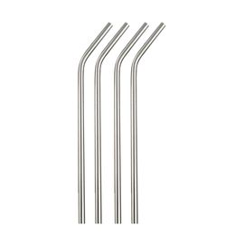 Free Shipping Eco Friendly Stainless Steel Silver Drinking Straws 8.5" Straight Bend Reusable Metal Straws Bar Drinks Party Stag