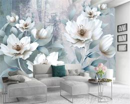 3d Photo Wallpaper European Retro HD Flowers Custom Classic Home Decor Living Room Bedroom Wallcovering Wallpaper