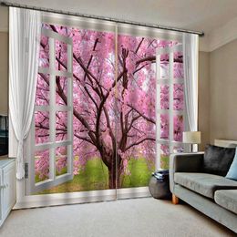 girls curtain Bedroom living room windproof thickening blackout fabric pink curtains Thickened blackout curtains