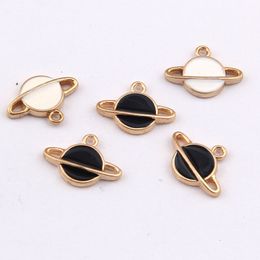 kc gold alloy planet pendant charm for diy jewelry accessories necklace bracelet Making findings 12*17mm