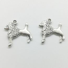 100pcs dog animals antique silver charms pendants Jewellery DIY Necklace Bracelet Earrings accessories 18*18mm Customise Generation delivery