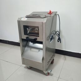commercial meat slicer machine Australia - Free shipping by sea Stainless steel double cutting machine commercial meat slicer cutter multifunctional electric meat diced mincer