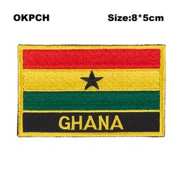 Free Shipping 8*5cm Ghana Shape Mexico Flag Embroidery Iron on Patch PT0084-R