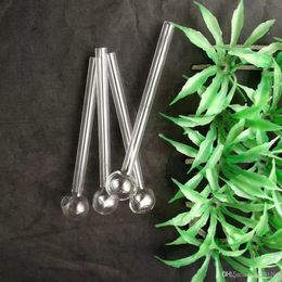 new High quality transparent straight pot , New Unique Glass Bongs Glass Pipes Water Pipes Hookah Oil Rigs Smoking with Droppe