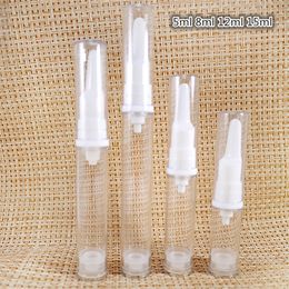 50PCS Clear PP Plastic Airless Bottle Small Eye Cream Cosmetic Container Tube Plastic Portable Airless Bottle 5ml 8ml 15ml 15ml