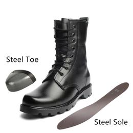 Fashion Safety Boots Steel Toe mid-plate Anti-slip Anti-smashing Wilderness Survival Work Men Boots