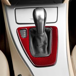 Car Styling Carbon Fibre Trim For BMW 3 Series E90 E92 E93 2005-2012 Centre Console Armrest Gearshift Panel Decoration Sticker