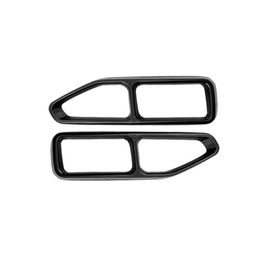 Stainless Steel Automobiles Tail Throat Frame Decoration Stickers Trim For BMW 7 Series G11 G12 2020 Exhaust Pipe Accessories273b