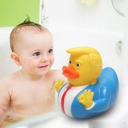 Duck Bath Toy PVC Trump Duck Shower Floating US President Doll Shower Water Toy Novelty Kids Gifts Wholesale XD23390