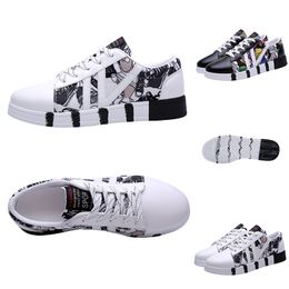 non brand women men shoes black white leather canvas casual shoes platform designer sports sneakers homemade brand made in china size 3544