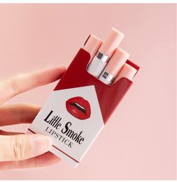 -New Rauchrohr Matte Lippenstift Sets Long Lasting Sexy Red Velvet Zigarette Lippenstift-Marke Handaiyan Makeup 4pcs / lots