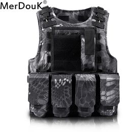 Unloading Airsoft Tactical Vest Molle Vest Protection Plates colete USMC Soldier Combat Vest Army Military Camouflage Carrier S191019