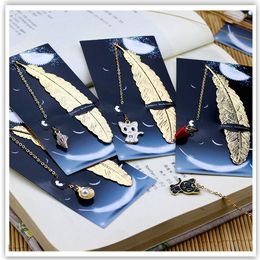 Metallic Feather Cute Cartoon Bookmark Creative Culture Articles Learning Articles Arts and Crafts Student Prize Graduation Gift