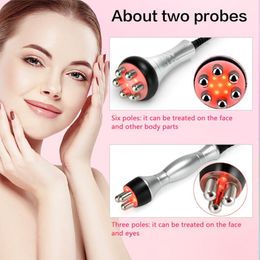 Home Use Portable 2 IN 1 Tripolar Sixpolar RF Skin Tightening Face Lifting Beauty Machine For Face Eyes Body RF