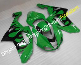 07 08 ZX6R Fairing For Kawasaki ZX-6R ZX ZX6R 2007 2008 636 Green Flame Motorcycle ABS Fairings (Injection molding)