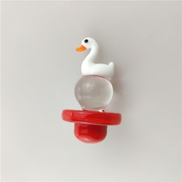 Cute Animal Glass Bubble Carb Cap Ball Glass Swan Lion Bear Carb Caps For Bevelled Edge Quartz Banger Nails Glass Water Bongs Pipe Dab Rigs