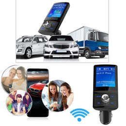 BC45 LCD Bluetooth FM Transmitter Wireless Modulator Handsfree bluetooth Car Kit Car Audio MP3 Player WAV U Disc TF Dual USB Charger