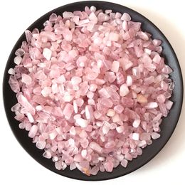 7-10mm Natural Pink Rose Quartz Crystal Gravel Stone Rock Chips Reiki Healing Natural Quartz Crystal Home Decoration Fish Tank Stone