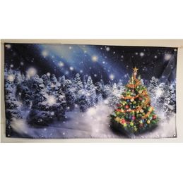 Snow and Christmas Tree Flag 3x5 Polyester Fabric Printed Flying Hanging Merry Christmas Flag Banner New