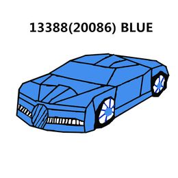 20001 20001B 20086 Technic Series Blue Super Racing Car Compatible 42056 42083 self-locking Bricks Toys for Kids Gift 3388