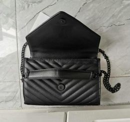 HOT SALE 5A Cowhide Handbags top caviar metal chain gold silver Handbag Leather bag Flip cover diagonal Shoulder Bags
