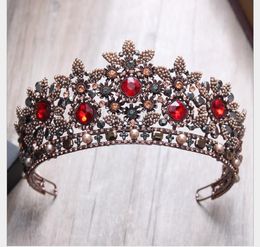 Diamond-set CRYSTAL JEWEL crown headdress banquet bride dress studio photo