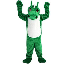 2019 Hot sale Green dinosaur Dragon Mascot costumes for adults circus christmas Halloween Outfit Fancy Dress Suit Free Shipping