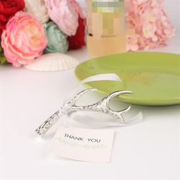 Creative stainless steel Antler Shape Beer Bottle Opener Wedding Favours and Gifts Wedding Supplies DHL Free Shipping