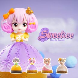 Cute Sweetiee Candy Princess Doll Toy, Blind Box, Cake Transform to Pretty Girl, 4 Styles, Ornament Xmas Kid Birthday Girl Gift, Collect,2-1