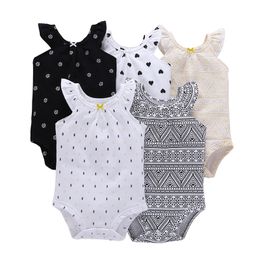 barn designer kläder flickor sommar baby barn kläder 5 st/set baby bomull kortärmad prinsessan klänning för flickor