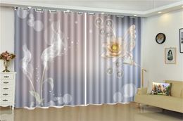 3d Curtain Window Promotion sleek minimalist diamonds and delicate flowers Custom Living Room Bedroom Beautifully Decorated Curtains