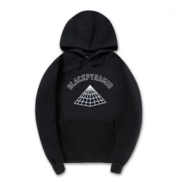 Atacado- novos homens e mulheres Hoodies pirâmide preto camisolas Hip hop Streetwear marca de vestuário com capuz sportswear1 capuz