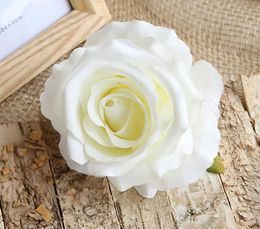 Flannelette rose head silk rose wedding wall dedicated artificial flower heads Peony Camellia Fake Rose Heads