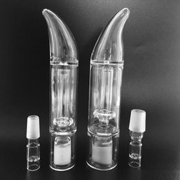 Mini Hand Pipe 14mm & 18mm Mouthpiece Stem Water Bubbler With Glass Tool PVHEGonG GonG Water Adapter For Solo Air