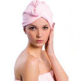 Microfiber Hair Drying Towel 4 Colors Hair Towel Cap Turban Fast Drying Absorbent Shower Cap Magic Bath Towels OOA7660