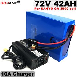 5000W electric bike battery 72V 40AH Rechargeable lithium battery for SAMSUNG 35E SANYO 18650 cell + 10A Charger Free Shipping